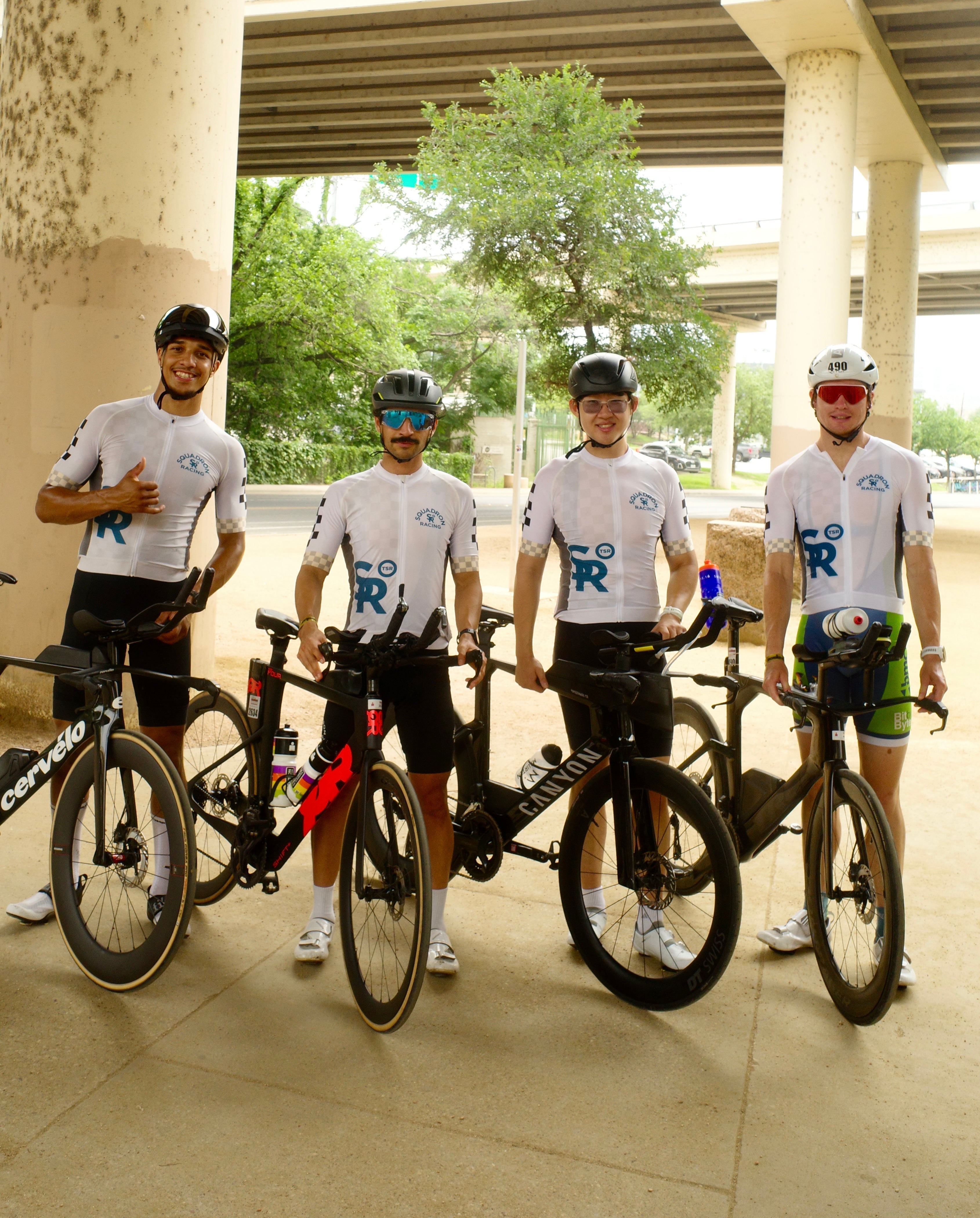 Squadron Racing Athletes on a bike ride.
